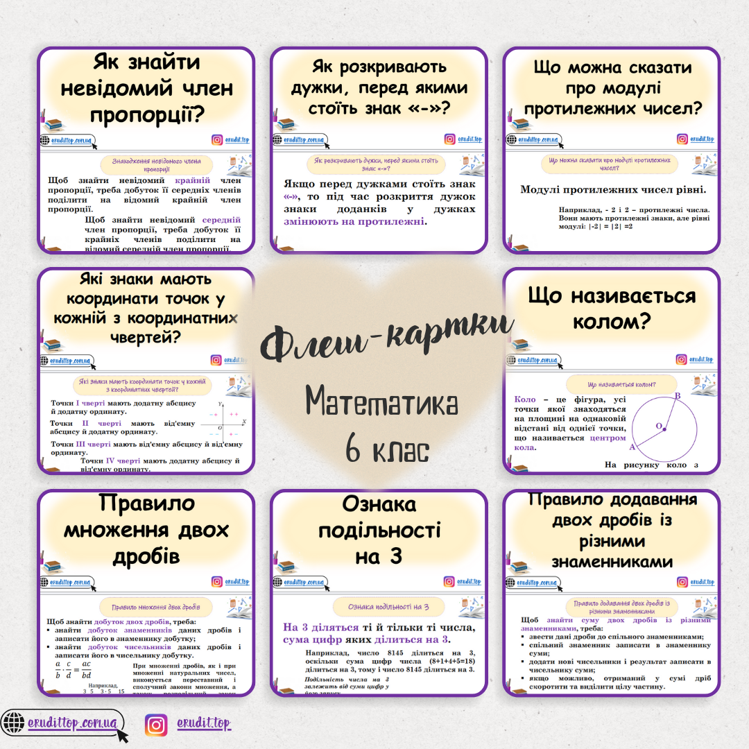 Флеш-картки Математика 6 клас post thumbnail image